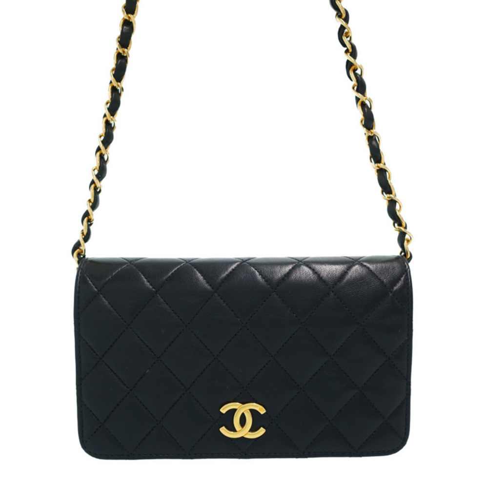 Chanel Mini Matelasse Chain Shoulder Bag Black